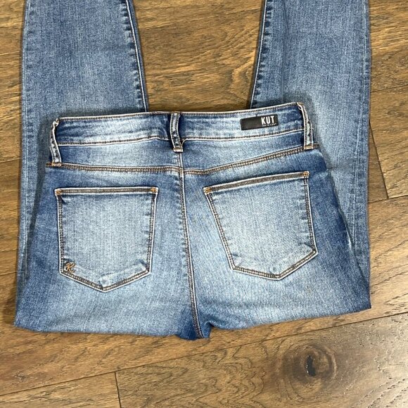 KUT FROM THE KLOTH Diana Crop Skinny Distressed Jeans Sz 4 EUC - Picture 4 of 6